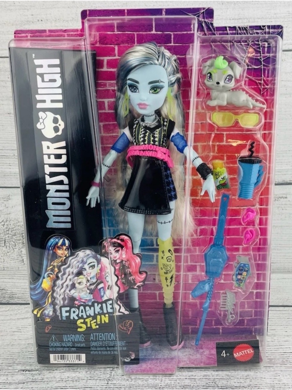 Monster High Frankie Stein Doll w/ Pet Watzie & Accessories Mattel Figure NEW